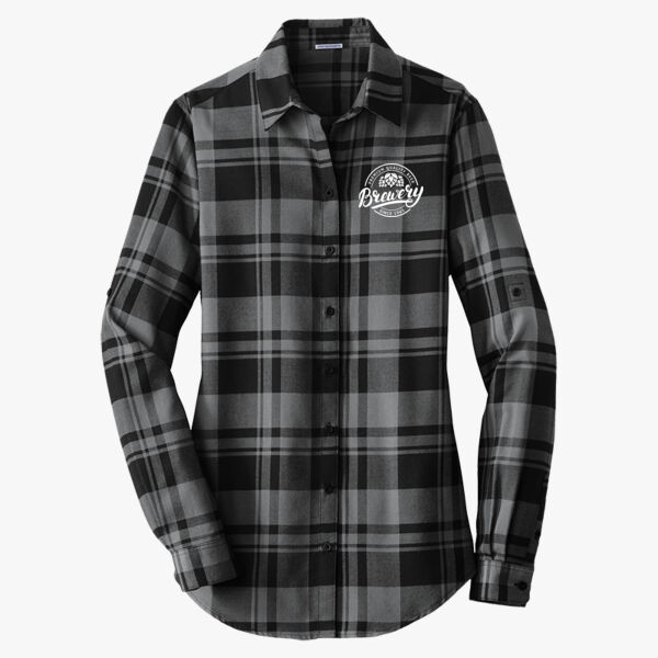 Ladies Plaid Flannel Tunic Thumbnail